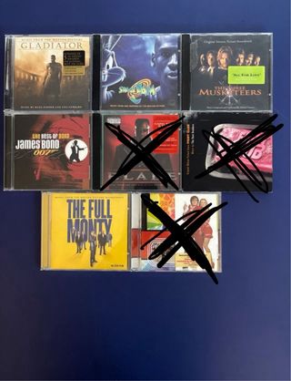 Lote 8 CDs Bandas Sonoras Películas