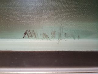 Dipinto vintage olio su tela natura morta anni 70