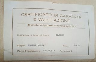 Dipinto vintage olio su tela natura morta anni 70