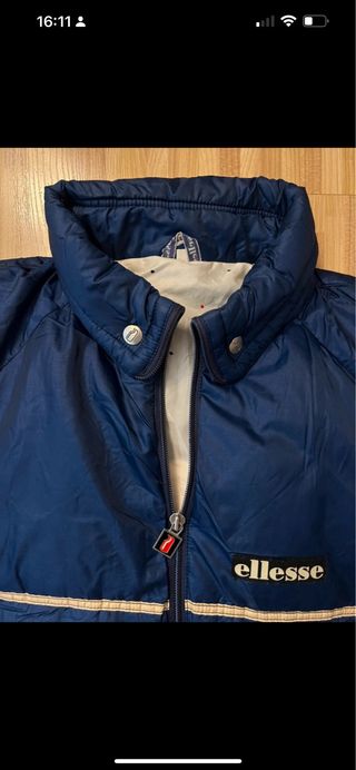 Chaqueta Ellesse Vintage Azul y Blanca
