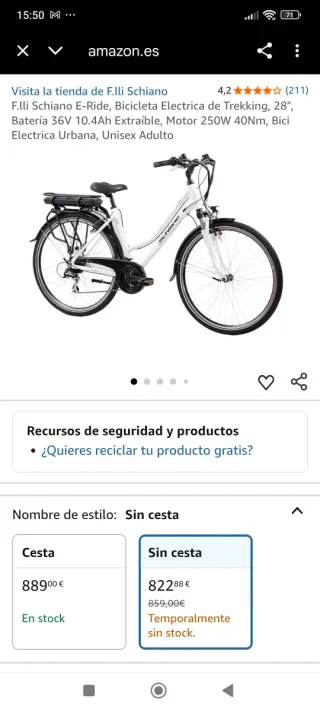 Bici Eléctrica Blanca