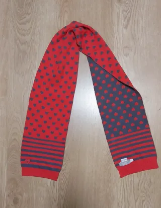 Bufanda Bóboli niña roja y gris