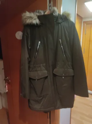 Chaquetón señora verde militar