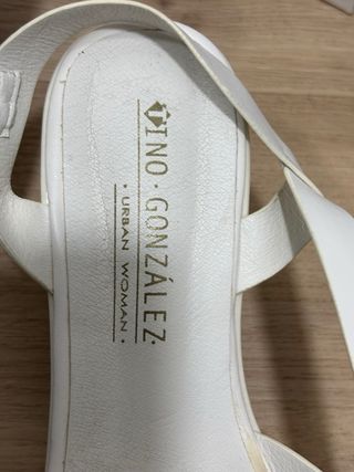 Sandalias blancas tacón plataforma