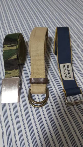 Lote 3 Cinturones Pull&Bear