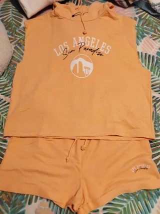 Conjunto Chándal Corto Lefties Naranja