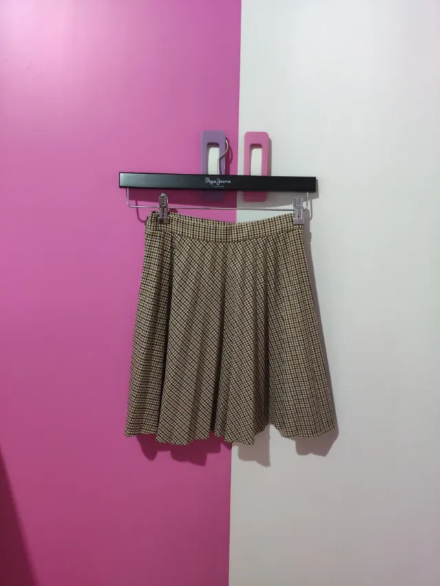 Falda cuadros zara