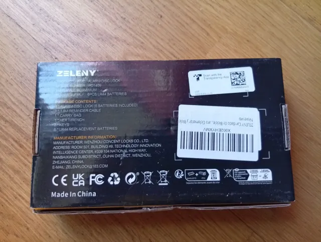 Candado Antirrobo Moto Alarma ZELENY