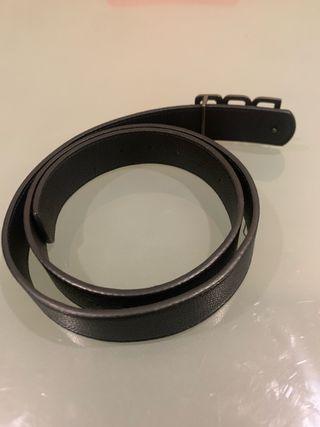 Cintura Dsquared2 Nera Fibbia Logo Argento