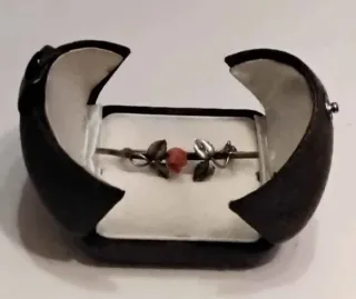 Spilla in Argento 800 Rosellina in Corallo