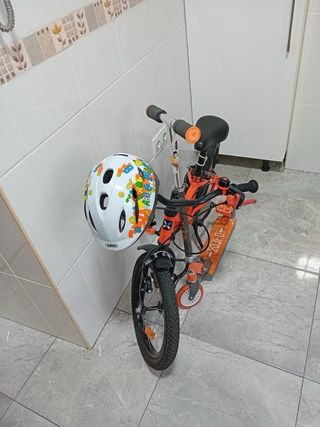 Bicicleta y Patinete Naranja