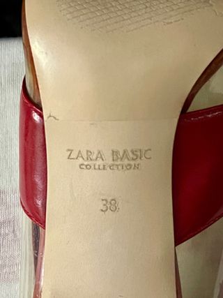 Tacones Zara Basic Rojos Talla 39