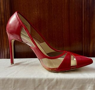 Tacones Zara Basic Rojos Talla 39