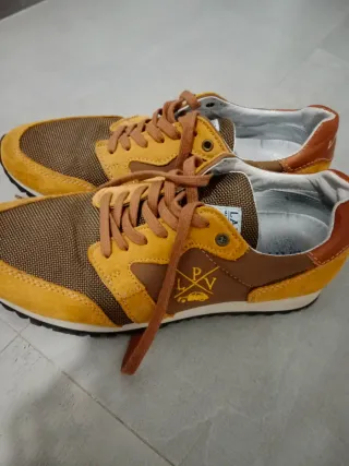 Zapatillas Pava Marrón y Amarillo Caballero