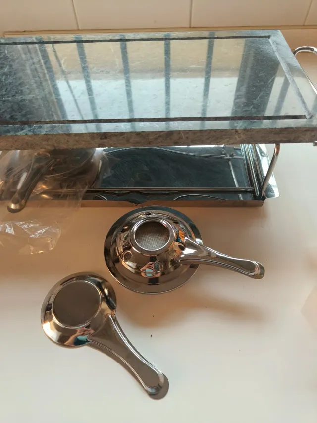 Plancha de piedra con quemadores