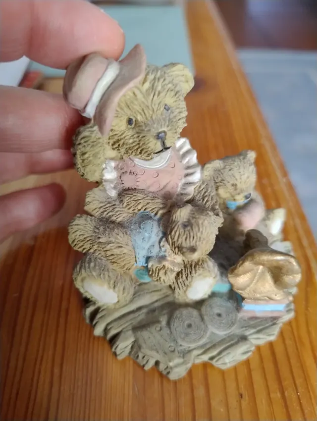 Lotto 6 statuine in resina vintage anni 90