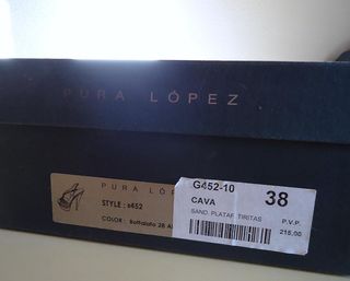 Sandalias Pura Lopez Talla 38 Cava