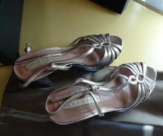 Sandalias Pura Lopez Talla 38 Cava