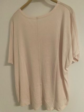 Camiseta rosa.Talla Única Símbolo Paz Fucsia 