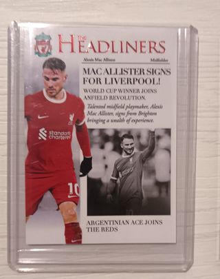 Lotto 4 Card Headliners Futera Liverpool