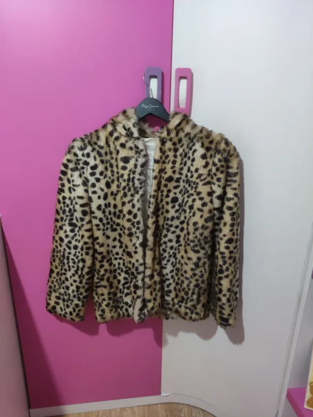Abrigo peludo leopardo Pepe Jeans Talla M
