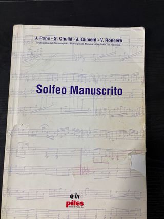 Libro Solfeo Manuscrito