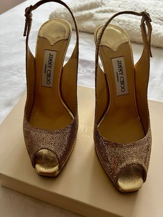 Tacones sandalias Jimmy Choo Dorados