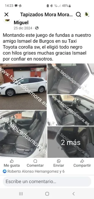 Fundas asientos Toyota Corolla