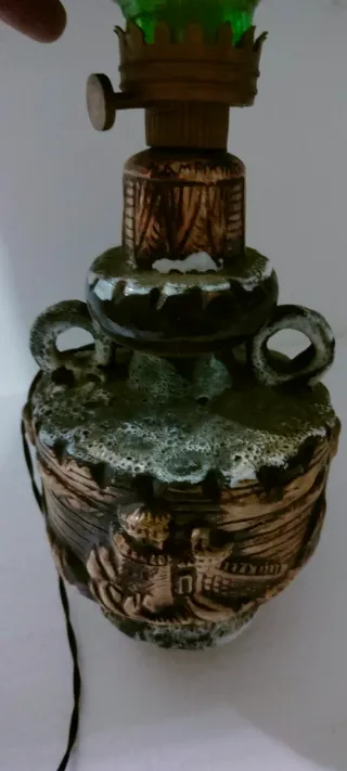 Lume vintage ceramica e vetro