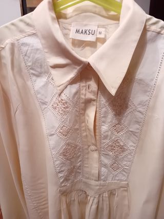 Blusa MAKSU Seda Natural Talla M