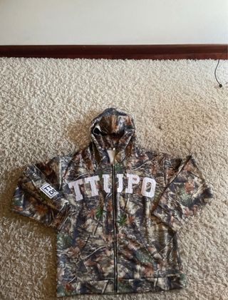 camo zip hoodie