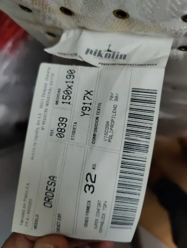 Colchón Pikolín 150x190cm Muelles Normablock