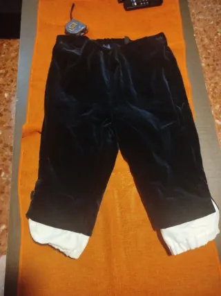 Solo hoy!Pantalón fallero terciopelo azul marino t