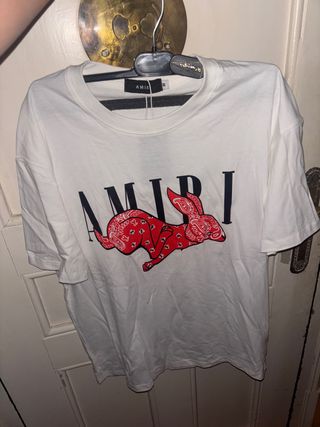 Camiseta Amiri Conejo Bandana Roja Talla M