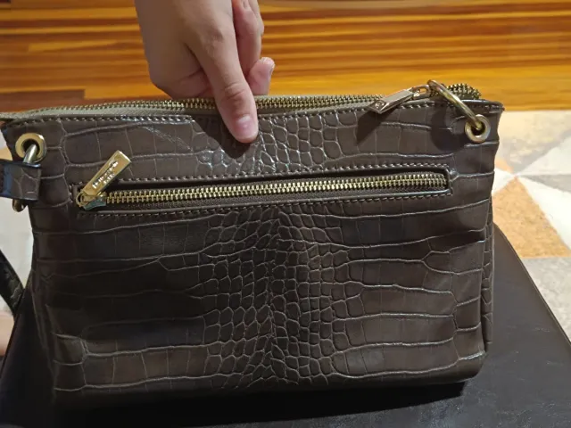 Bolso Pierre Cardin Marrón Cocodrilo