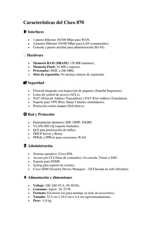 ROUTER CISCO SERIES 800