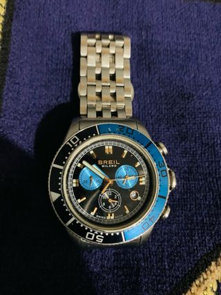 Reloj Breil Milano Cronógrafo Negro y Azul