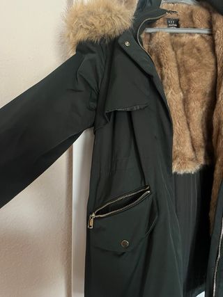 Abrigo de invierno con pelo