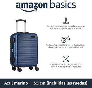 Maleta Amazon Basics Cabina Rígida 55cm Azul