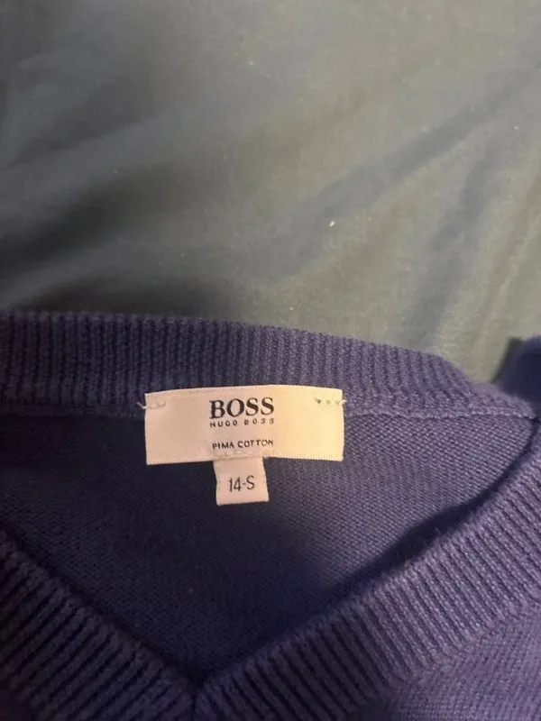 Jersey BOSS Rayas Azul y Gris