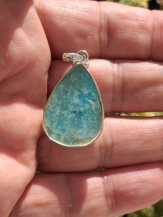 Colgante de Amazonita en Plata de Ley