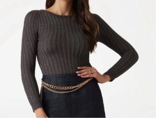 Maglia Guess marrone  nuova con cartellino