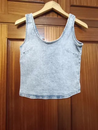 Camiseta Vaquera Zara Talla S