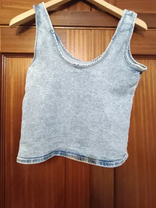 Camiseta Vaquera Zara Talla S
