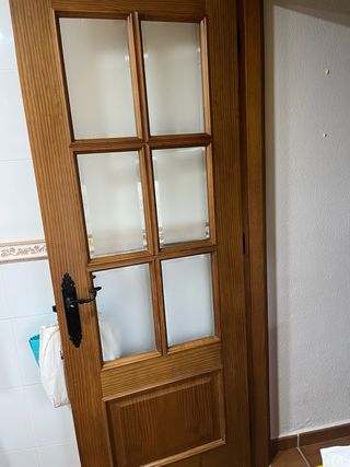 Puertas de madera con cristal