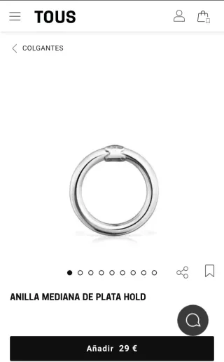 Anilla Tous Plata Mediana