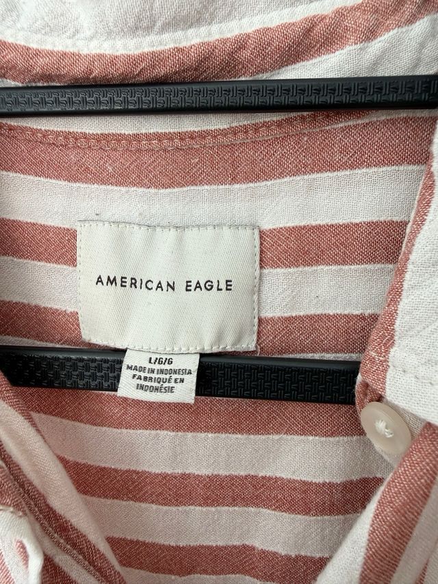 Blusa Rayas Rosa y Blanca Talla L