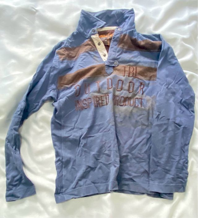 Polo Timberland Hombre Azul y Marrón