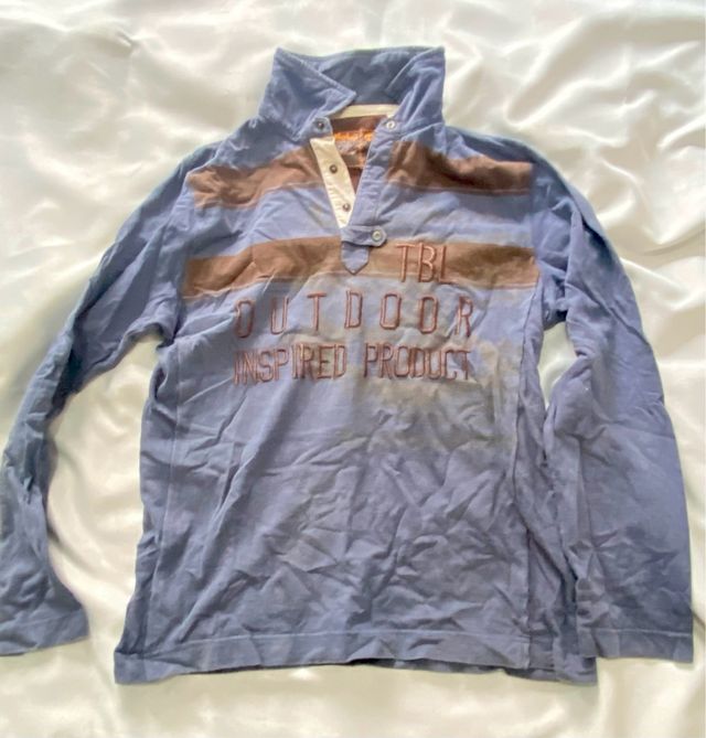 Polo Timberland Hombre Azul y Marrón