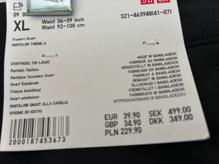 Pantalones UNIQLO Smart Ankle Corduroy XL